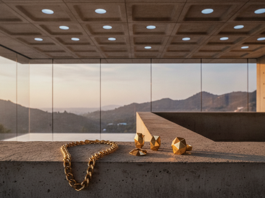 O ouro que posou dentro do concreto