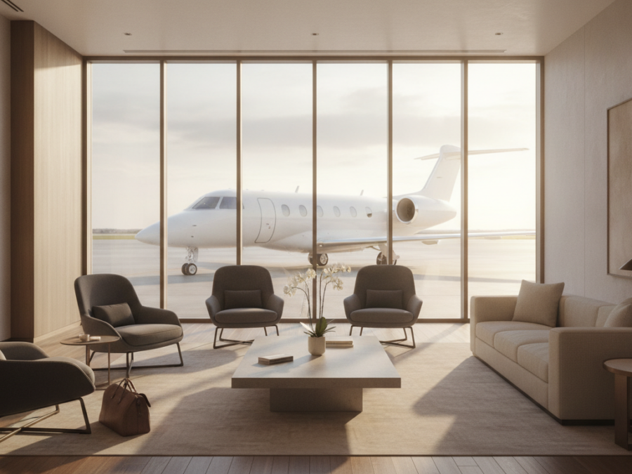 O aeroporto invisível onde o voo privado começa